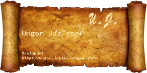 Ungor József névjegykártya