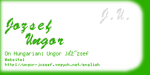 jozsef ungor business card